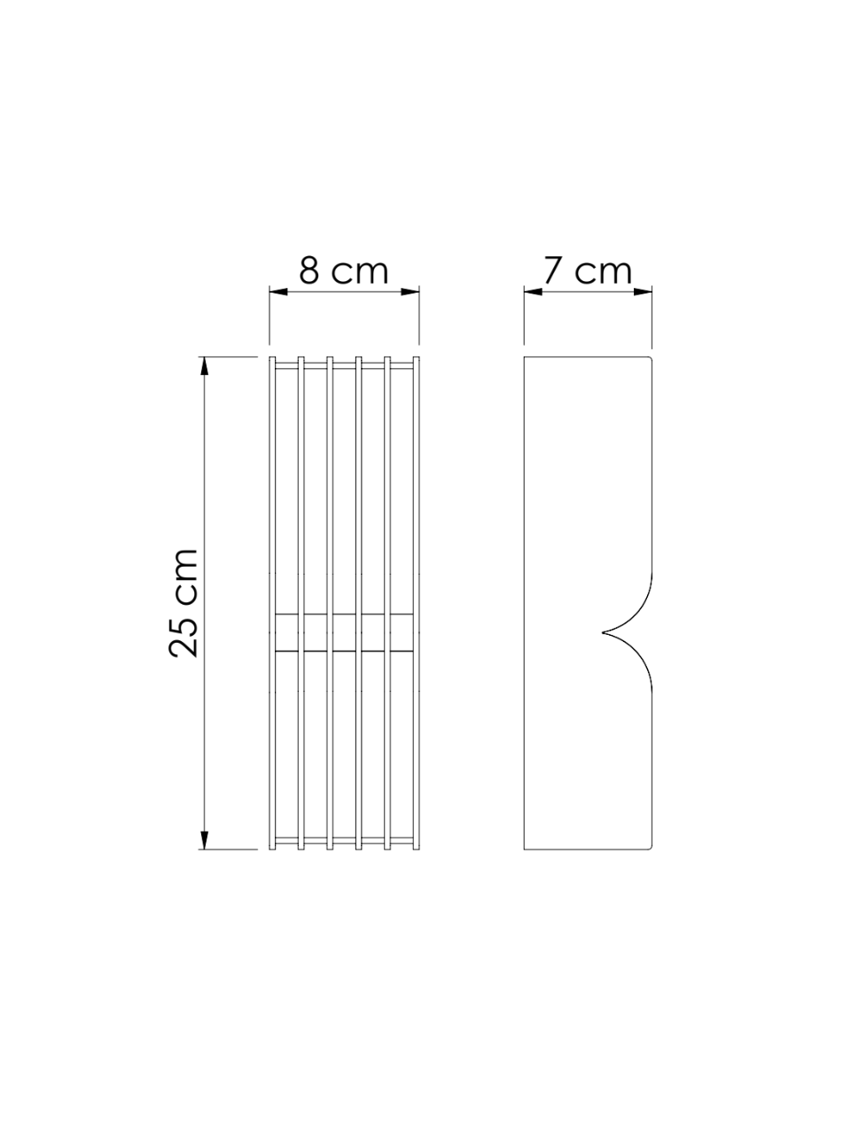 Luminaria de Parede Arandela Madeira Duna 25cm 2XG9 Attimo, Quarto, Banheiro, Cabeceira, Lavabo, Corredor, Varanda, Escadas